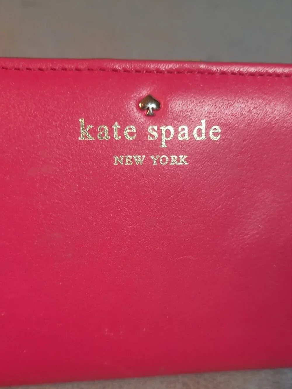 Kate Spade Hot Pink Continental Leather Wallet